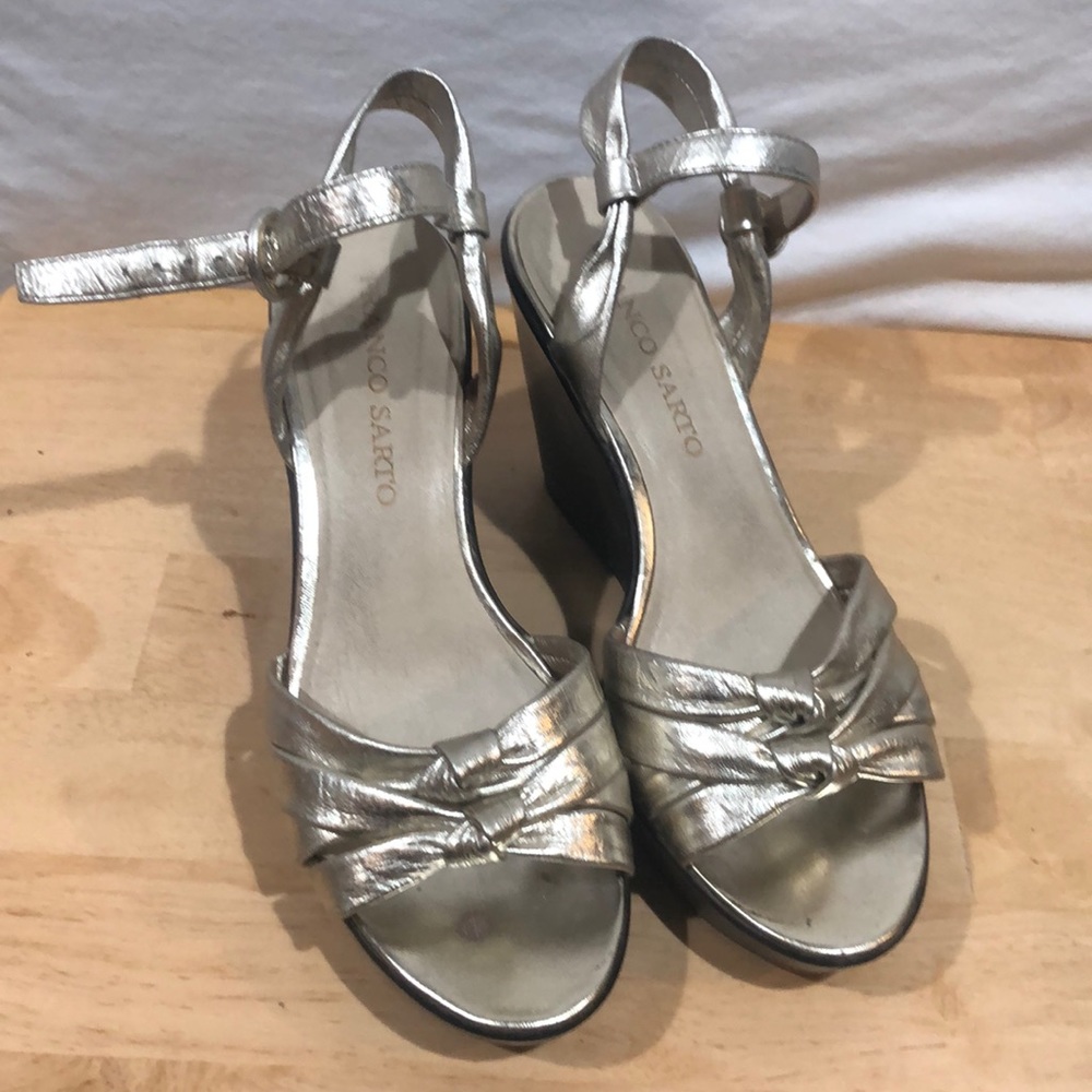 Gold platform wedges